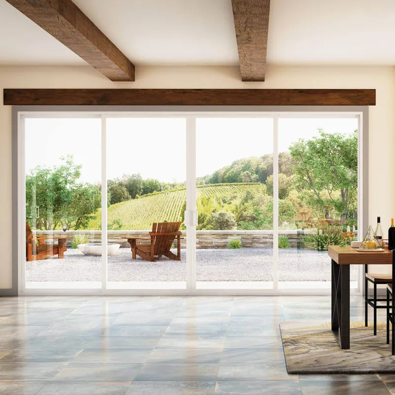 Villa external aluminium entry safety sliding glass doors factory