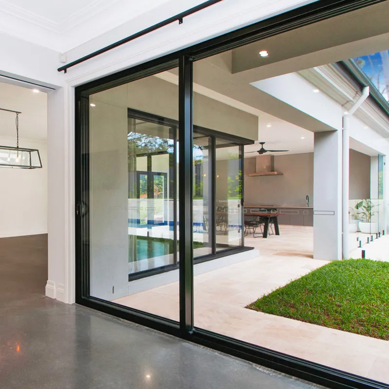 Outdoor patio entry aluminium double glazed soundproof sliding door