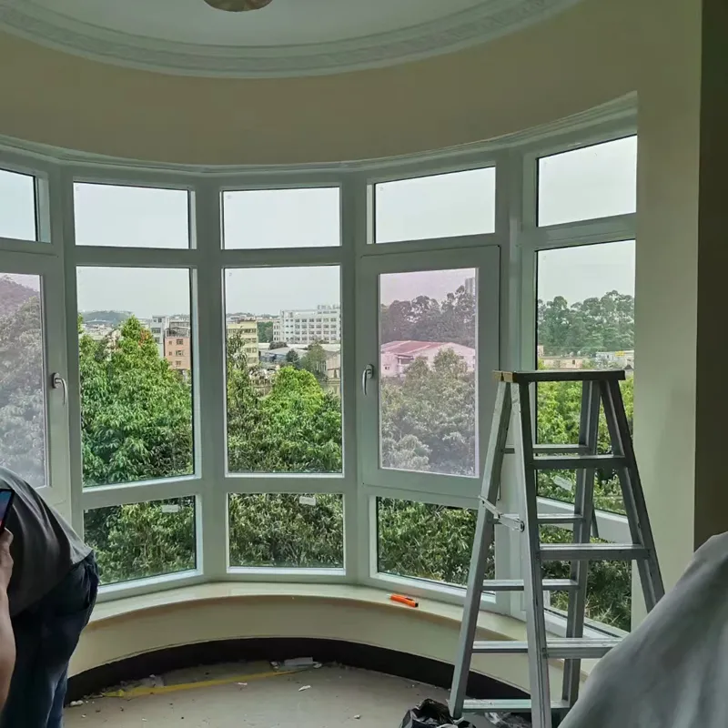 Living room household aluminum tempered double-layer soundproof glass casement window