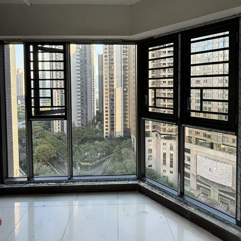 Factory customized aluminum new crank glass casement window
