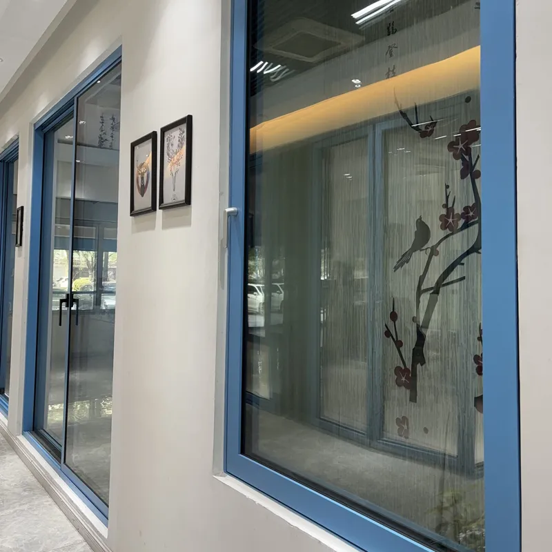 Home living room aluminum tempered glass insulated new casement window pursuing high-quality life