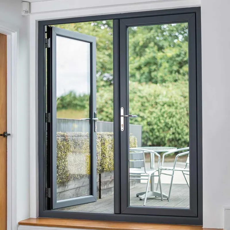 Factory customized aluminium terrace entry casement glass door
