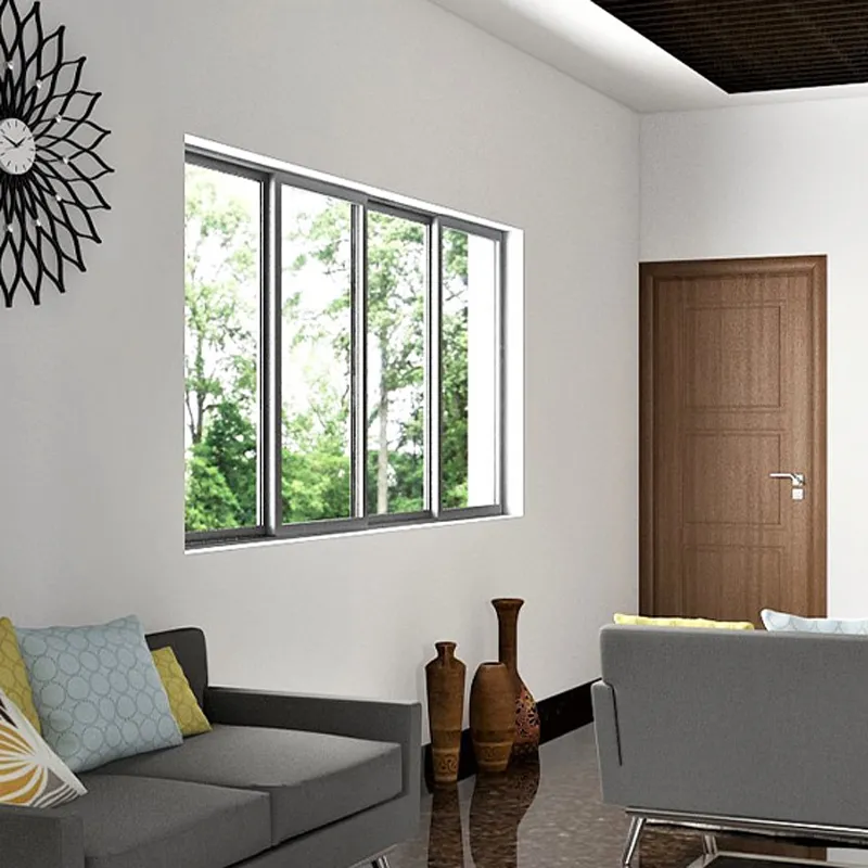 Latest design modern villa tempered glass aluminum soundproofing sliding window