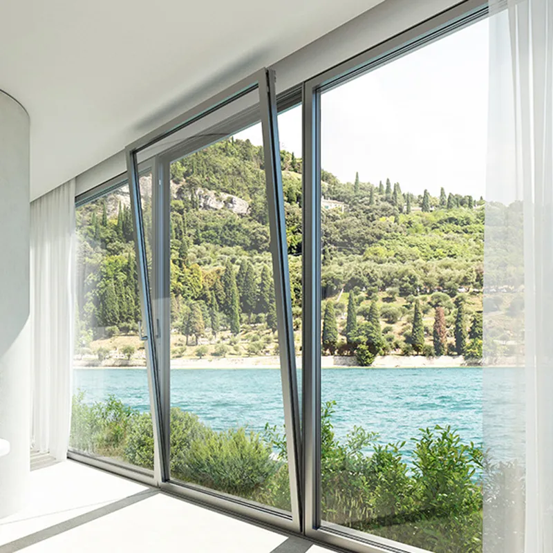 High quality aluminum alloy inclined and rotating windows for villas